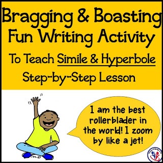 Writing about me using hyperbole and simile free lesson
