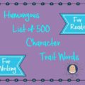 featured image blog post 500 character trait words to use in reading and writing