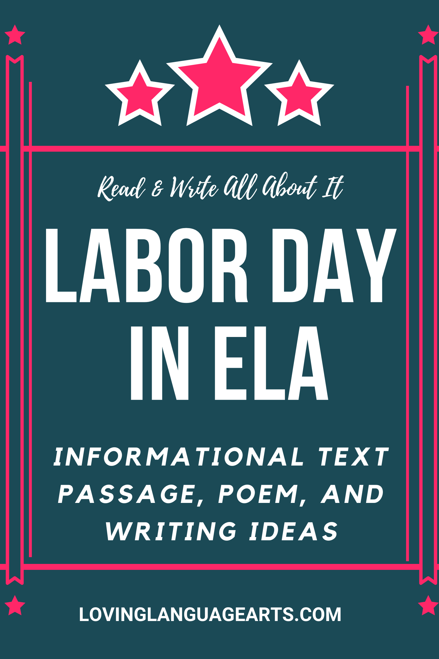 Labor Day Reading and Writing in ELA Pin