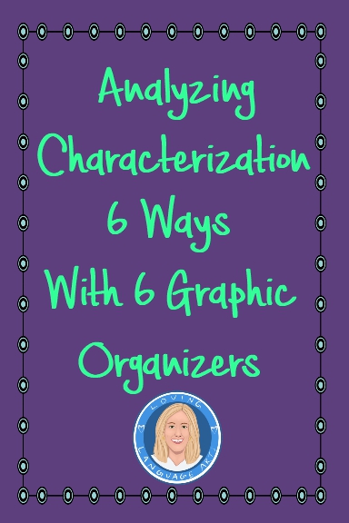 pin analyzing characterization 6 ways with 6 graphic organizers