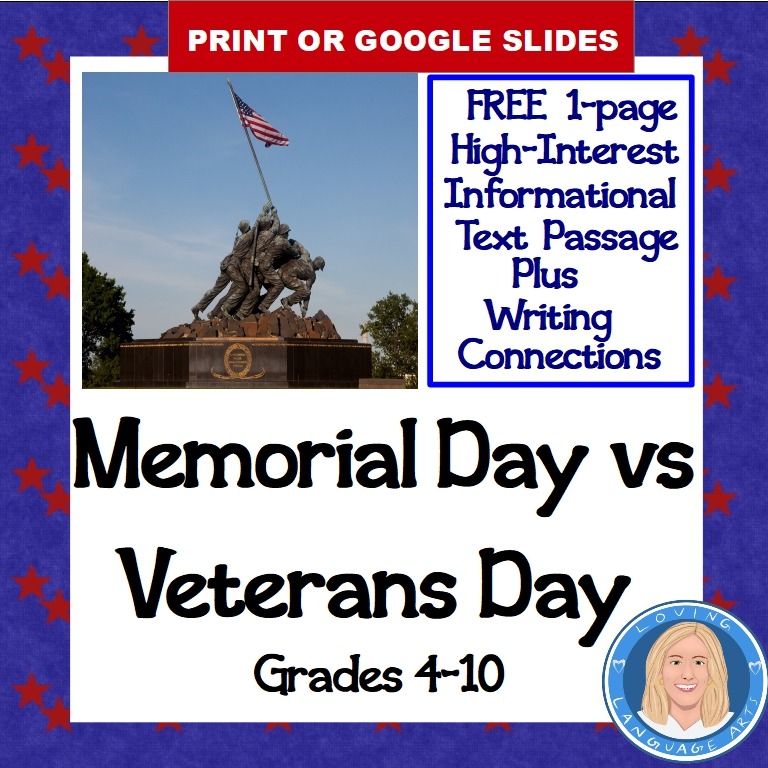 free text memorial day vs veterans day compare and contrast with writing
