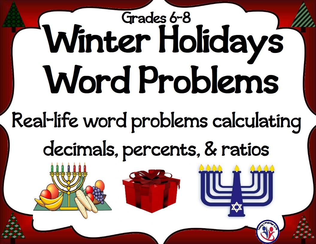 cover winter holidays math word problems