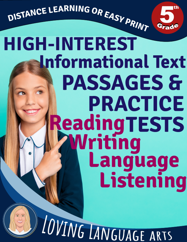 5th grade workbook informational texts and practice tests