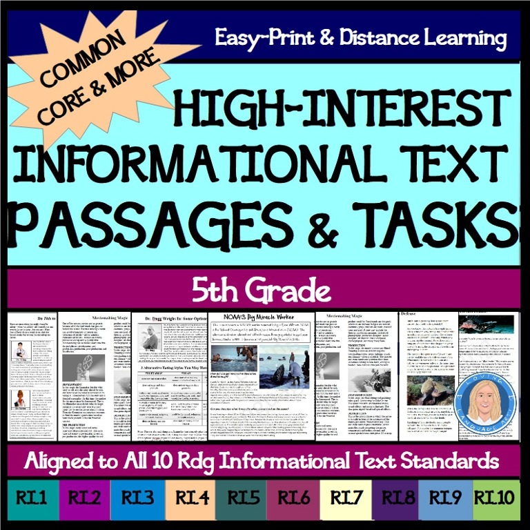 cover workbook 5th grade informational texts and tasks