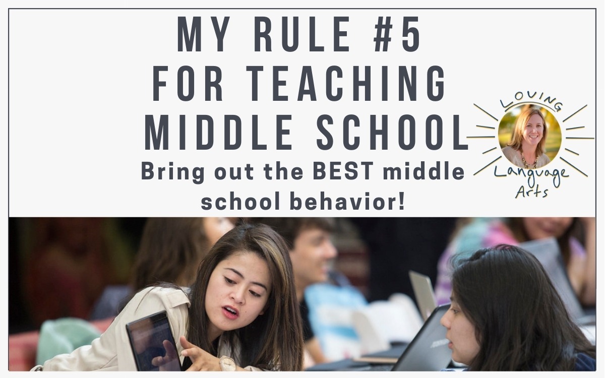 my rule #5 for teaching middle school blog post header