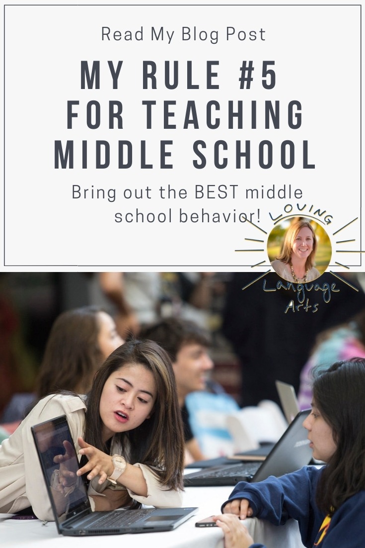 pin blog post rule #5 for teaching middle school