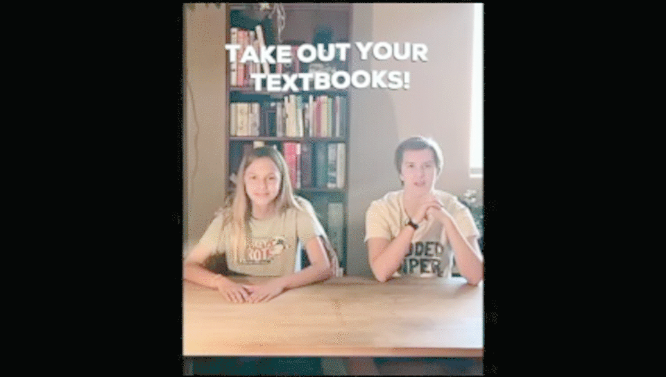 GIF showing kids who hate textbooks but love using Loving Language Arts resources