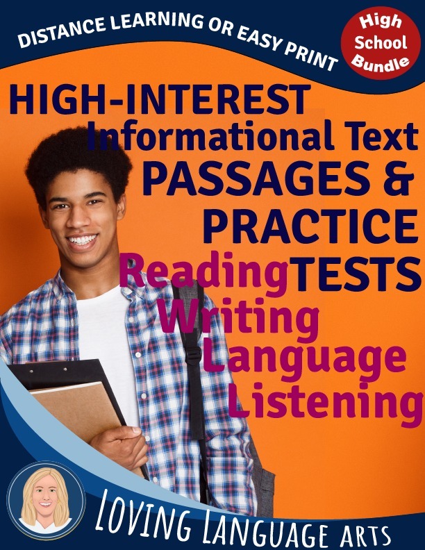high school 9th-12th grade bundle reading informational text workbook
