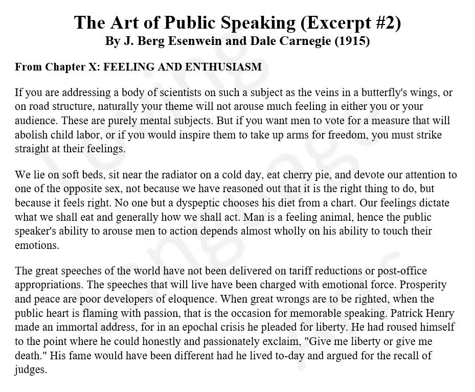 passage art of public speaking chapter 10