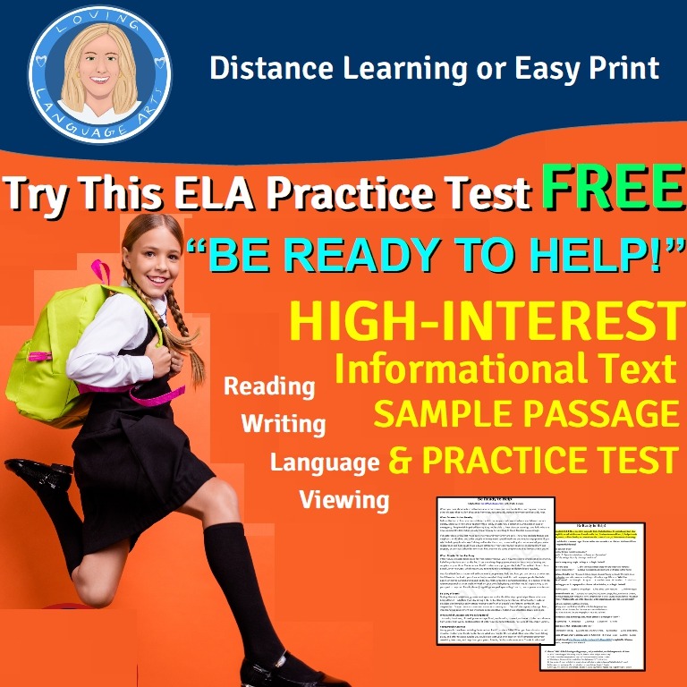 free passage and practice test "be ready to help"