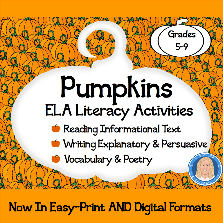 pumpkins literacy reading and writing activities for ela
