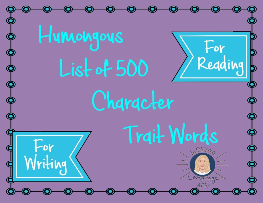 blog header 500 character trait words to use in reading and writing