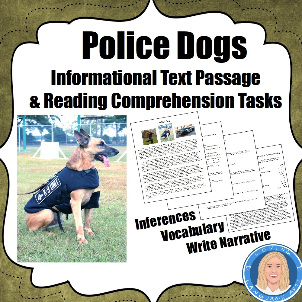 police dogs informational text and tasks