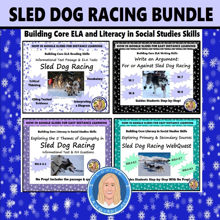 sled dog racing ela literacy in social studies resources bundle