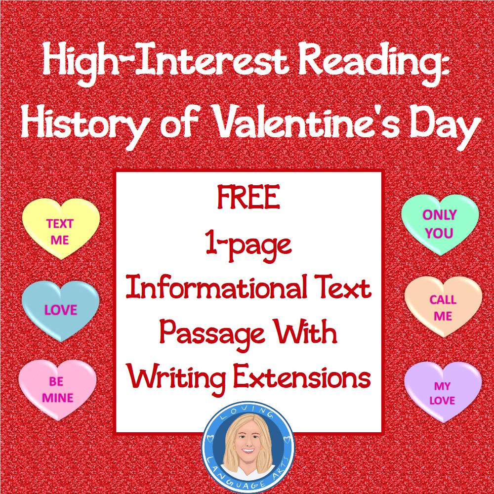 valentine's day history passage and writing