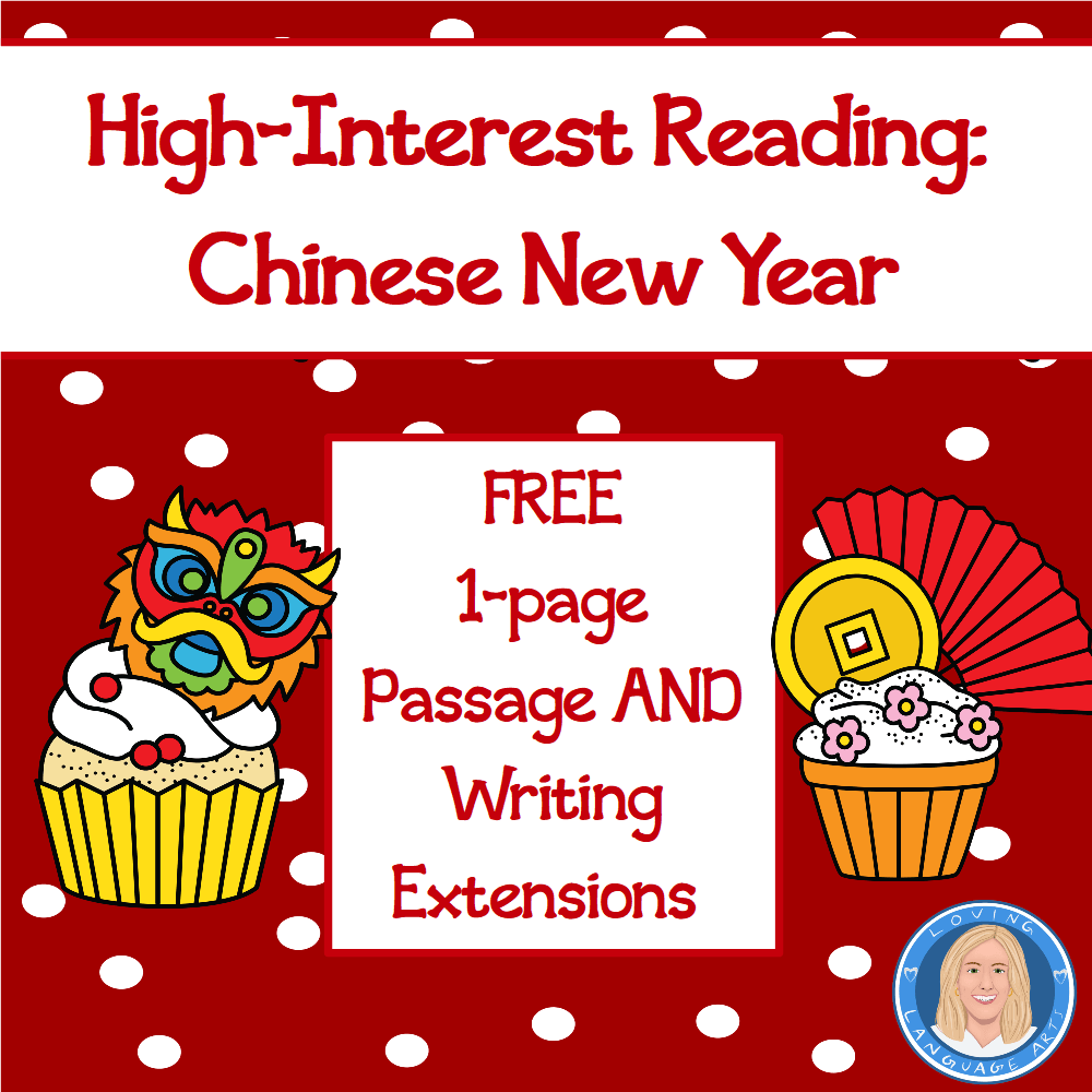 cover for chinese new year reading passage and writing extensions ela lesson