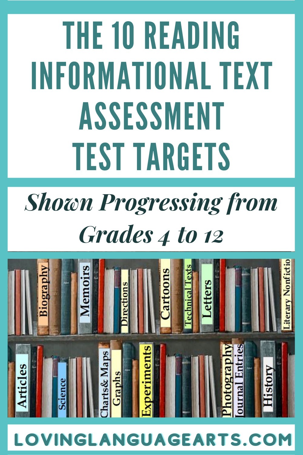 pin top 10 reading informational text assessment test targets