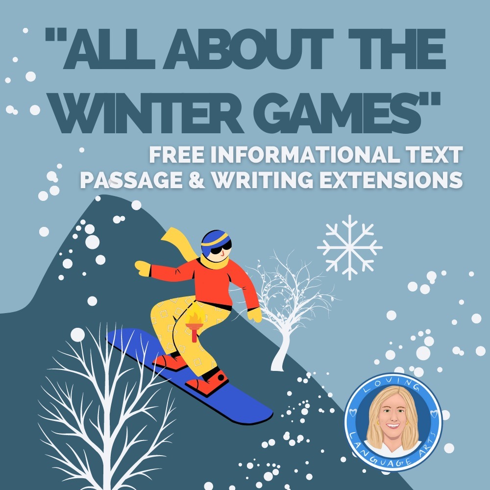 All About the Winter Games Reading and Writing Freebie
