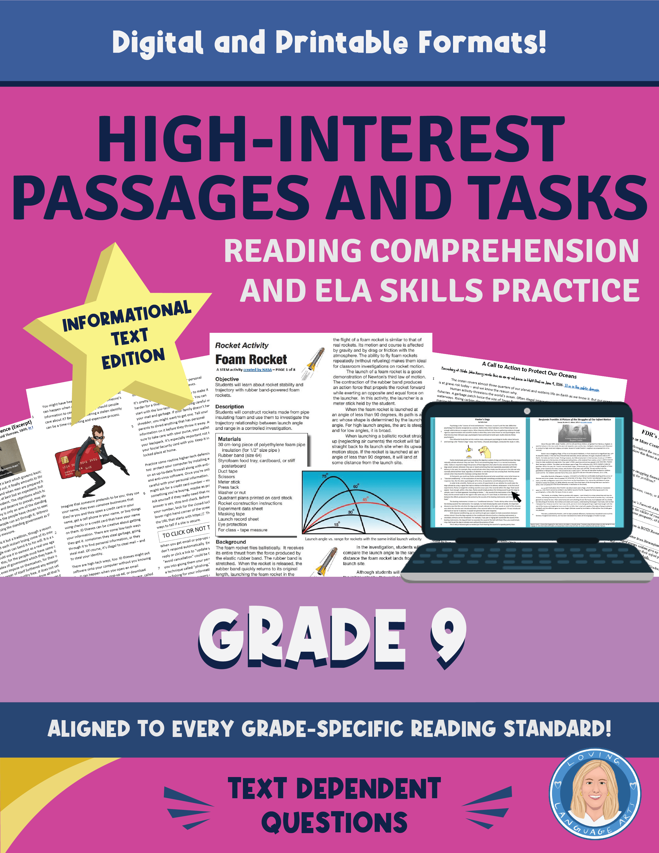 9th grade language arts workbook - High-interest passages and tasks.