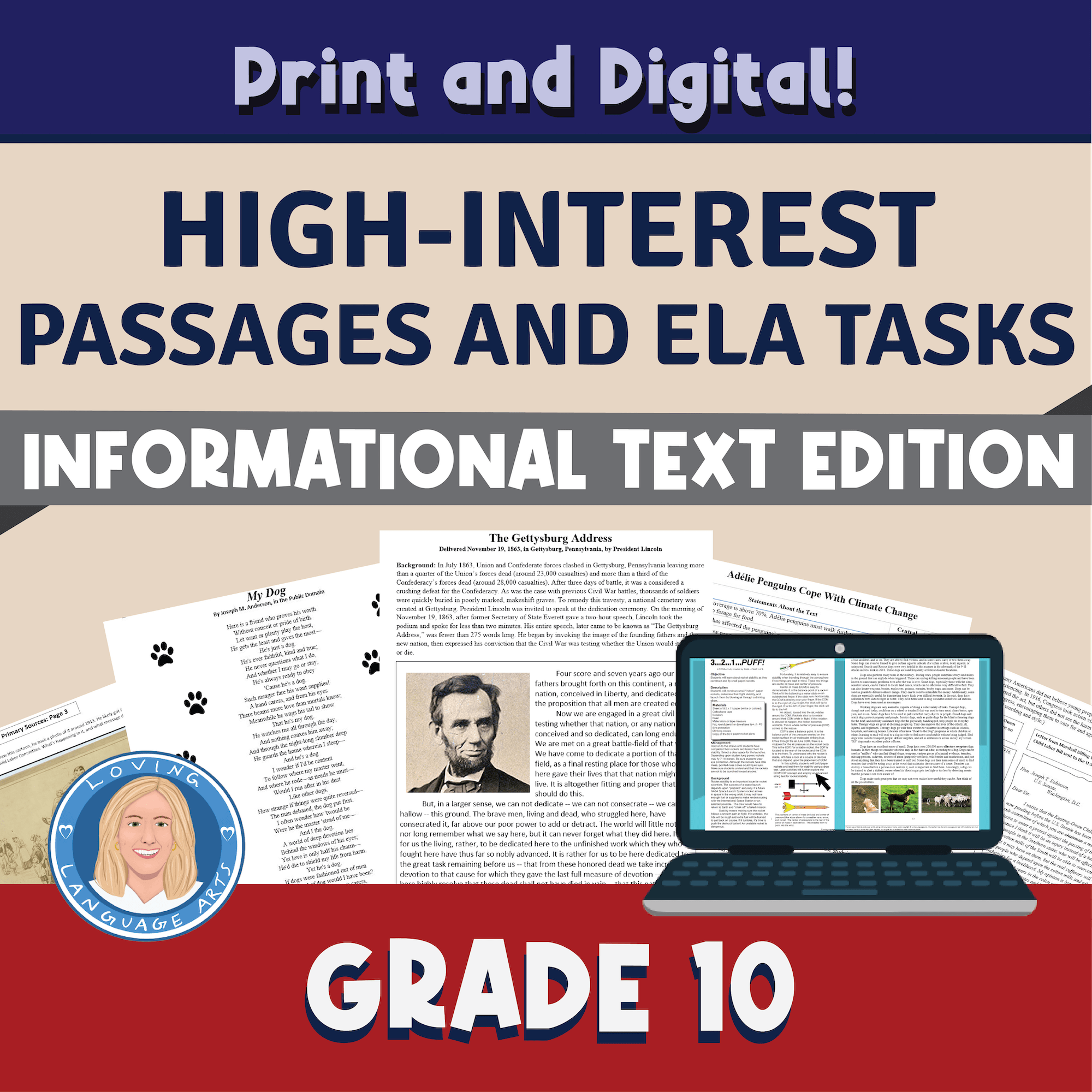 10th grade informational text passages and tasks