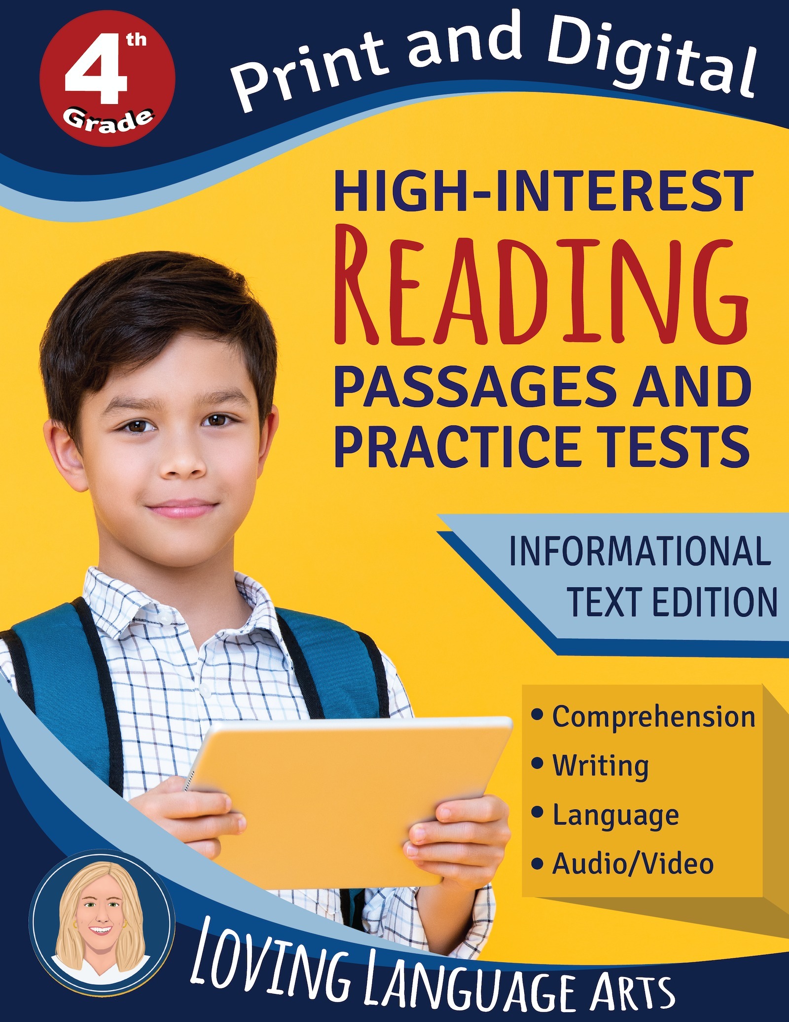 4th grade language arts workbook - High-interest passages and practice tests.