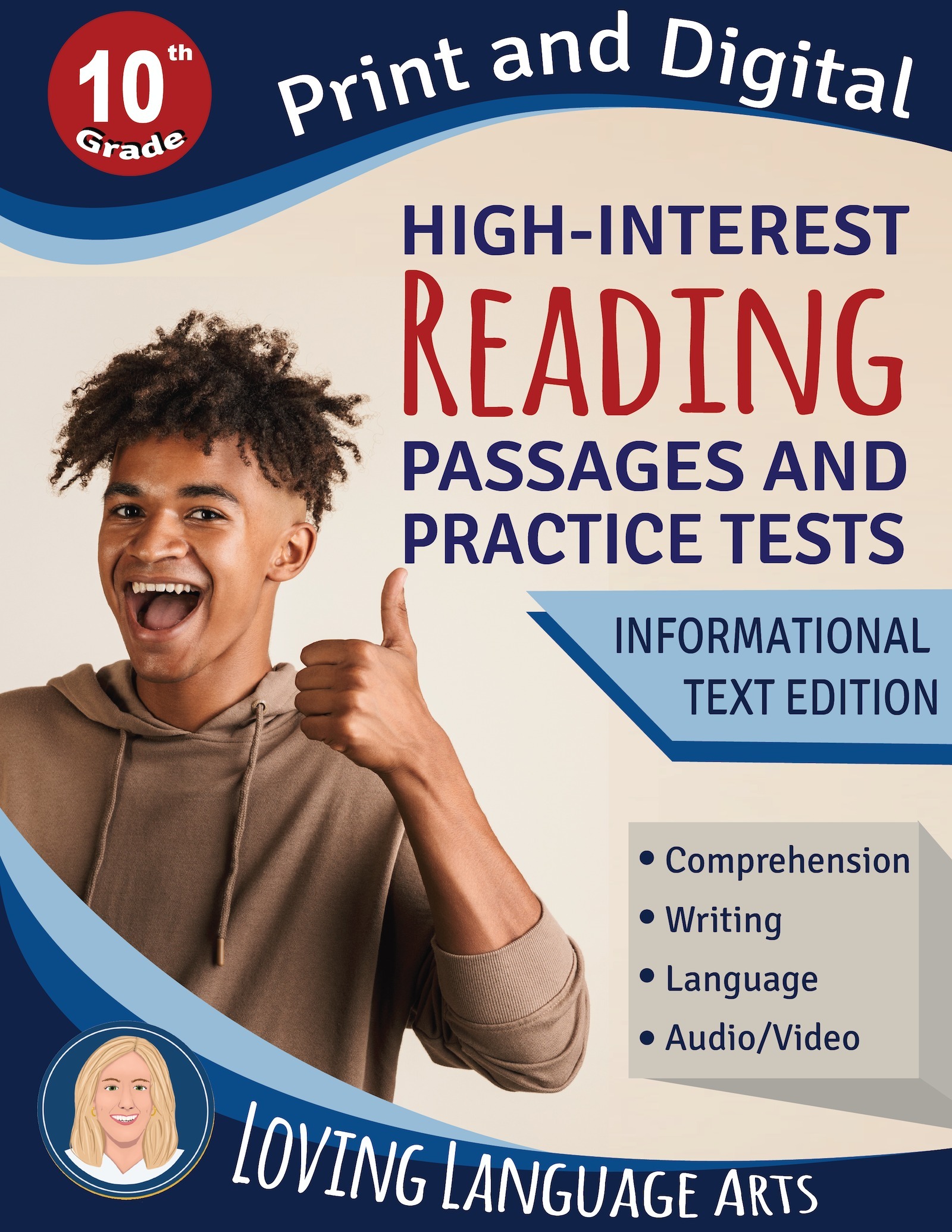 10th grade language arts workbook - High-interest passages and practice tests.