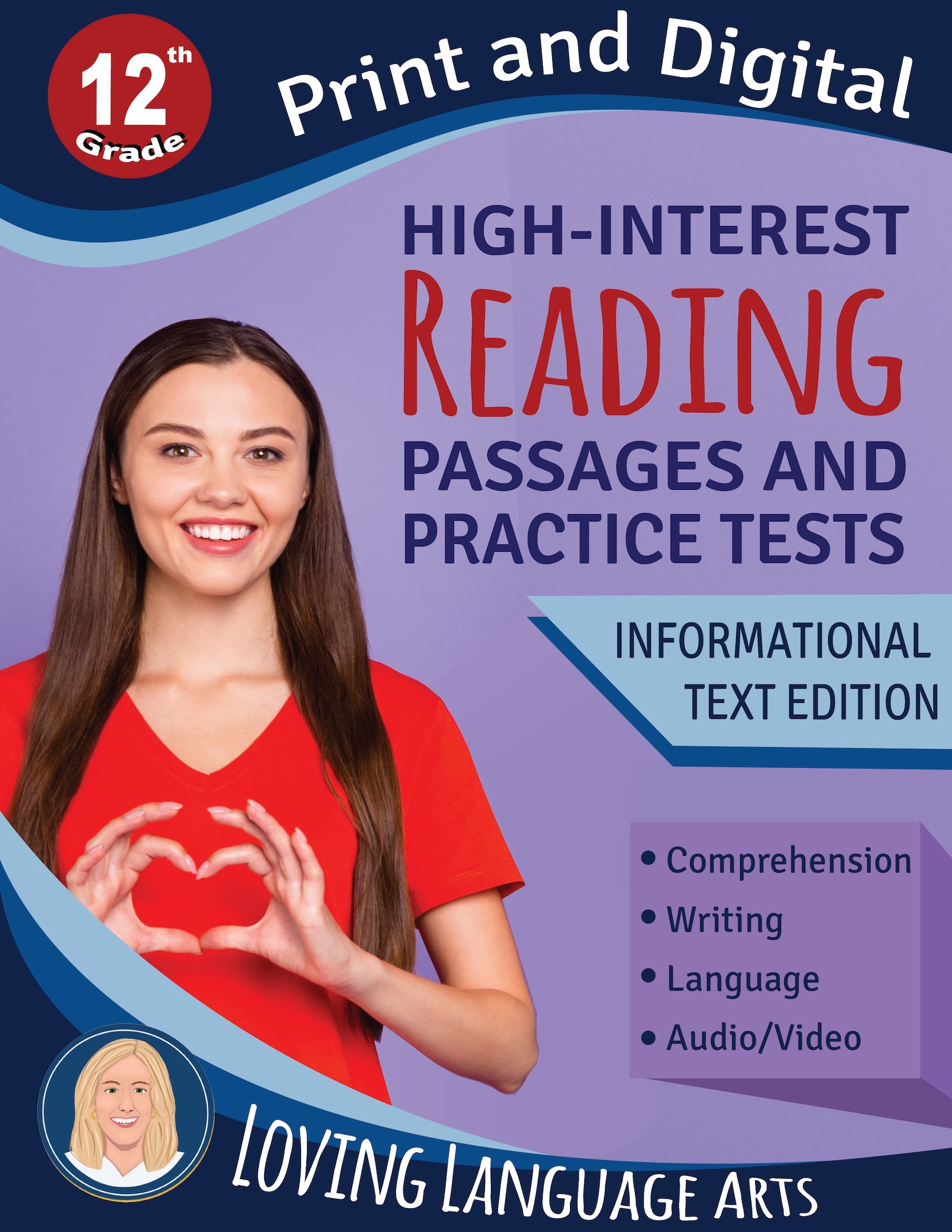 12th grade language arts workbook - High-interest passages and practice tests.