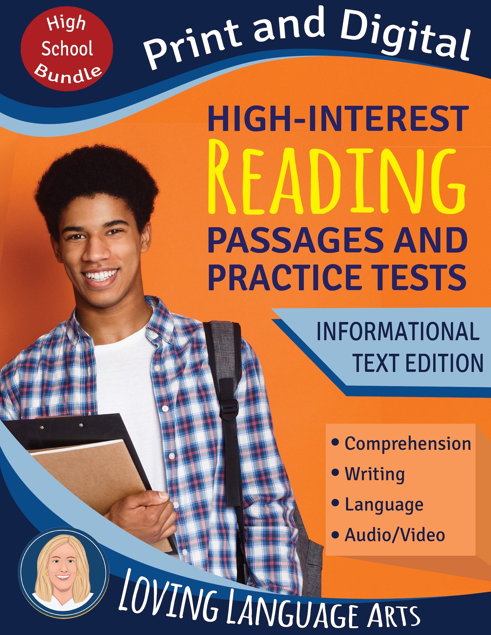 9th-12th grade language arts workbook - High-interest passages and practice tests.
