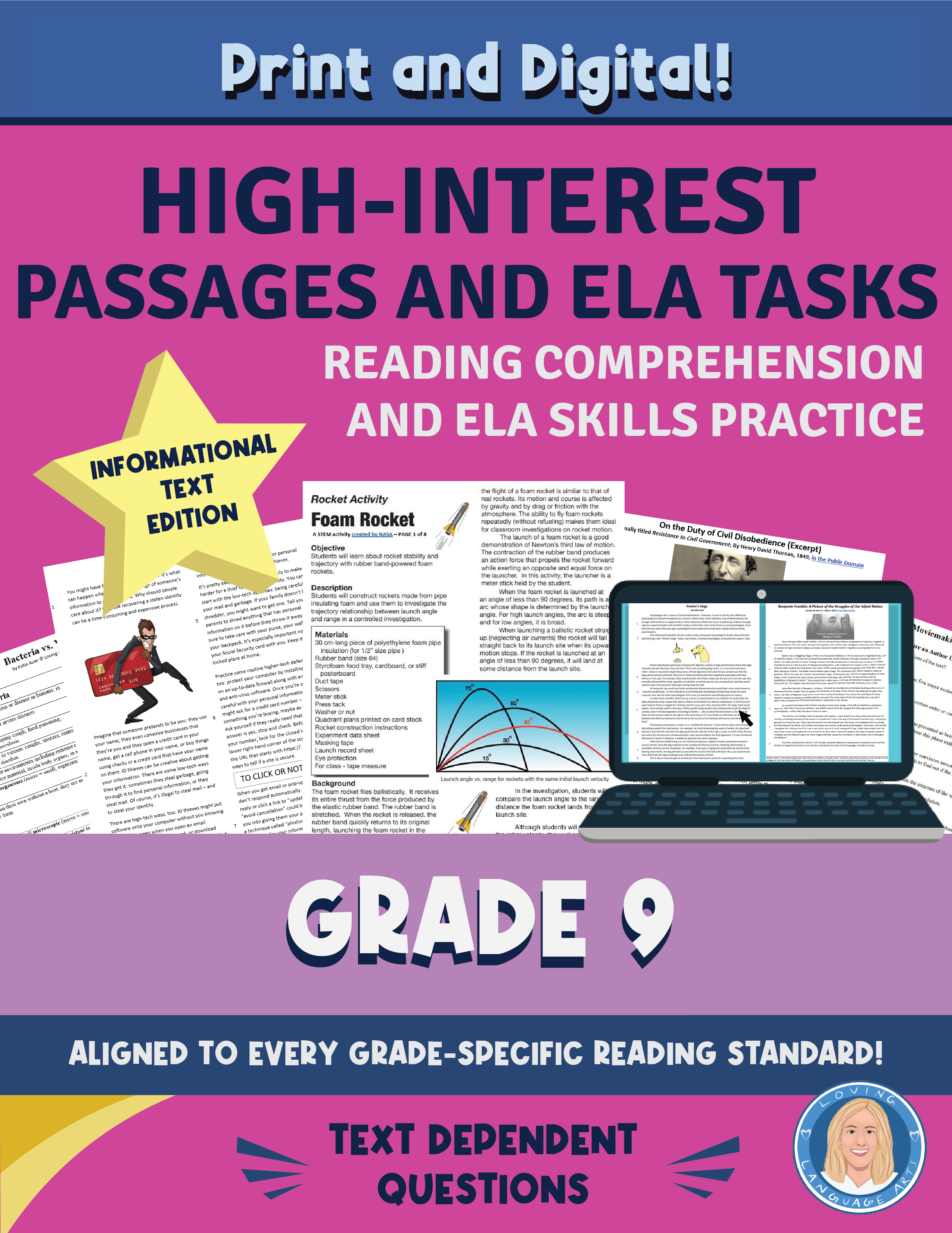 9th grade language arts workbook - High-interest passages and tasks.