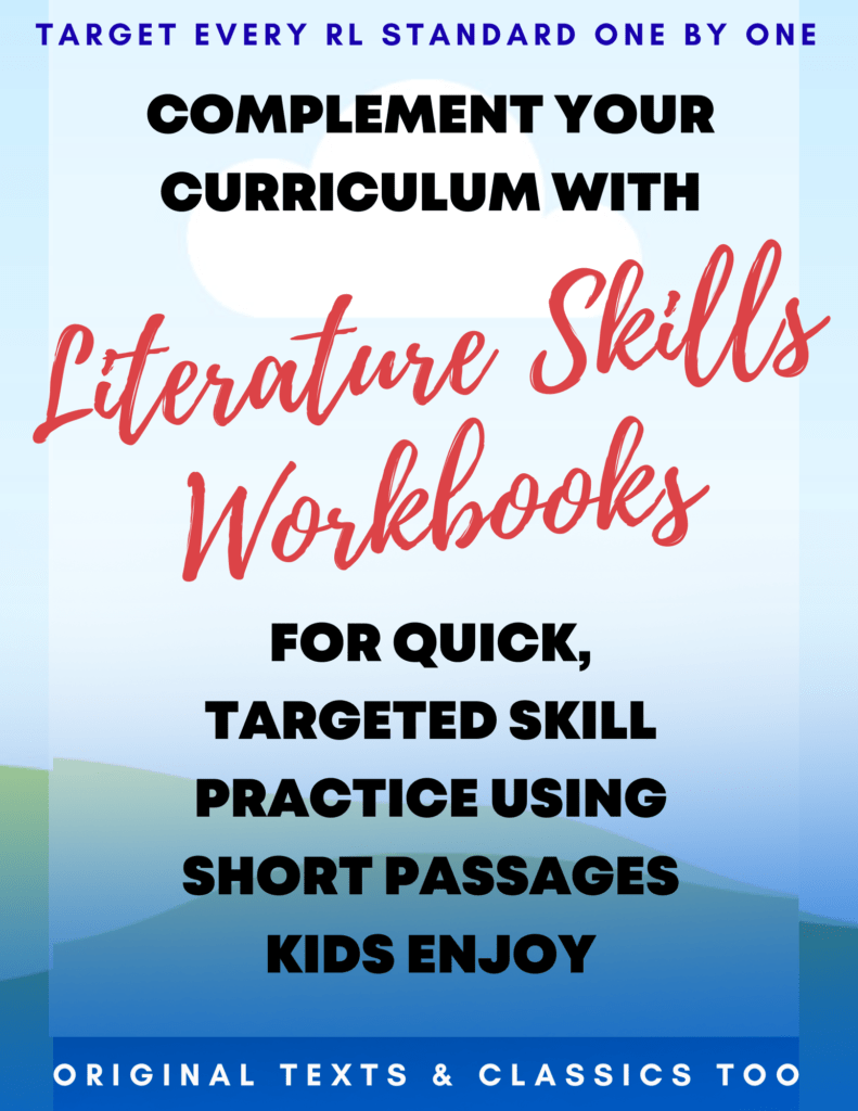 Literature Workbooks Page Inserts 8.5 x 11 link to literature skills workbooks for grades 4-12